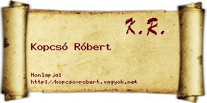 Kopcsó Róbert névjegykártya