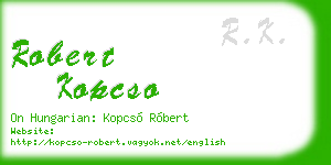 robert kopcso business card